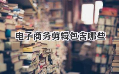 电子商务剪辑包含哪些