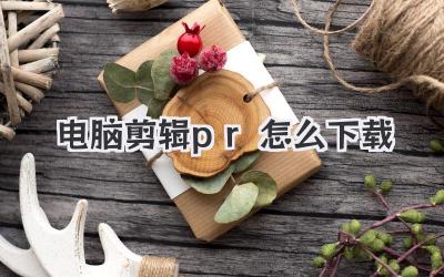 电脑剪辑pr怎么下载