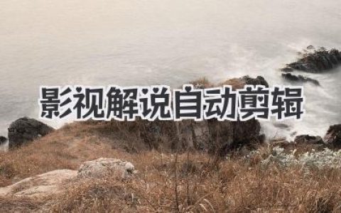 影视解说自动剪辑