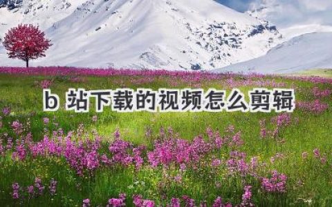 B站视频剪辑攻略：教你轻松编辑B站下载视频，新手也能快速上手，打造精彩视频内容。
