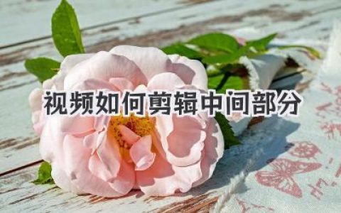 告别废片：手把手教你视频如何剪辑中间部分，拯救你的素材