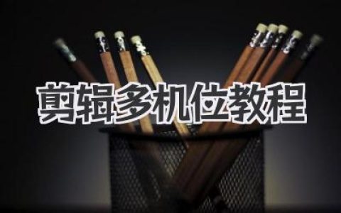 剪辑多机位教程