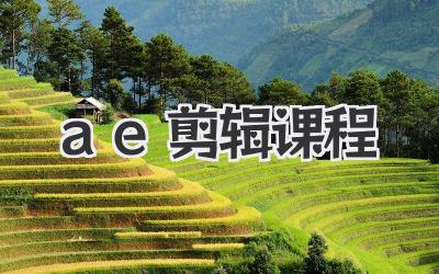 ae剪辑课程