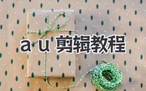 au剪辑教程