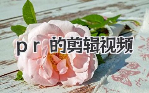 PR的剪辑视频：小白入门到大神进阶，你的视频梦想从这里启航！