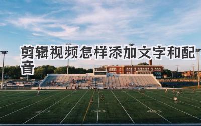 剪辑视频怎样添加文字和配音