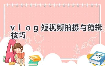 vlog短视频拍摄与剪辑技巧