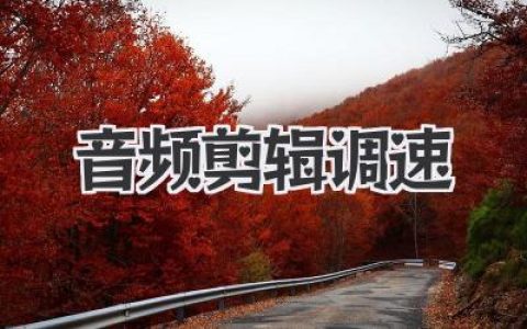 音频剪辑调速指南：轻松掌握音频变速技巧，让声音更动听，效率翻倍！