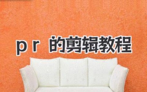 学会pr的剪辑教程，零基础也能变大神！