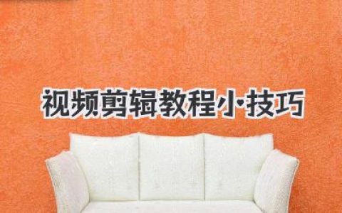 视频剪辑教程小技巧