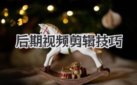 后期视频剪辑技巧