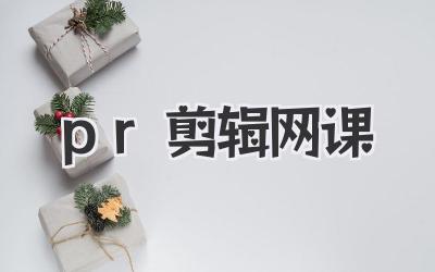 pr剪辑网课
