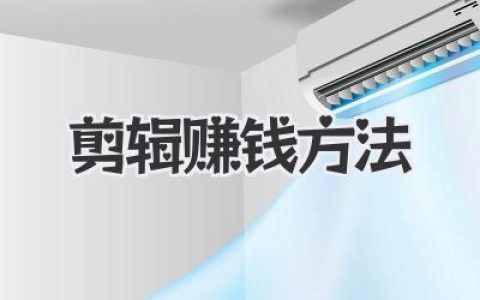 揭秘剪辑赚钱方法：从接单到IP变现，小白也能上手