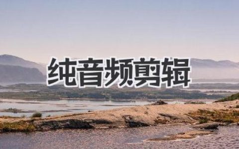 解锁纯音频剪辑的终极奥秘：探索那被遗忘的声音魔法