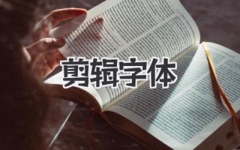 剪辑作品质感飙升的秘密：字体选对，高级感瞬间拉满