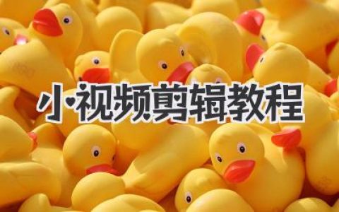 零基础小视频剪辑教程，看完这篇，小白也能剪出大片感！