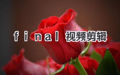 final视频剪辑