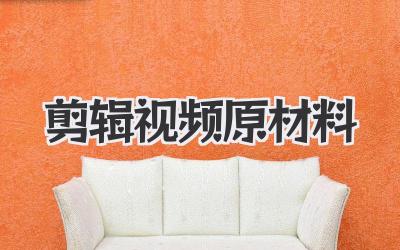 剪辑视频原材料