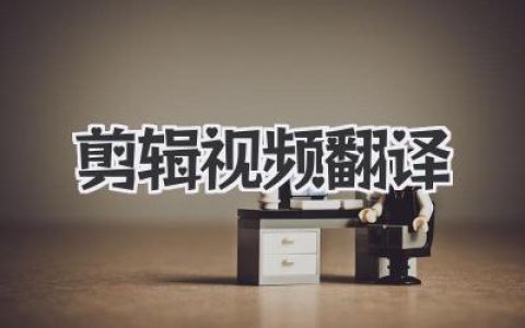 解锁全球流量密码：剪辑视频翻译的核心技巧与实战秘辛