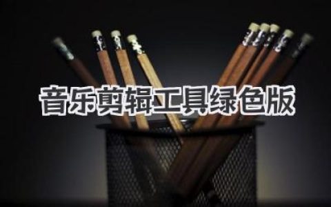 真正好用的音乐剪辑工具绿色版推荐，告别臃肿安装！