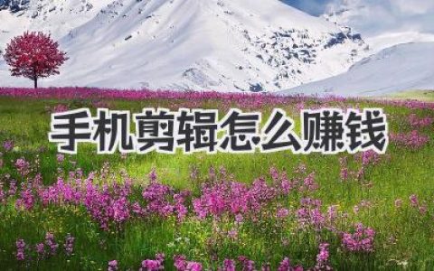 手机剪辑怎么赚钱？新手小白零成本入门指南，赶紧收藏！