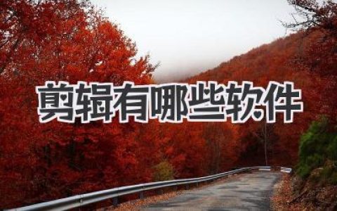新手必看：剪辑有哪些软件？2024年入坑最全指南！