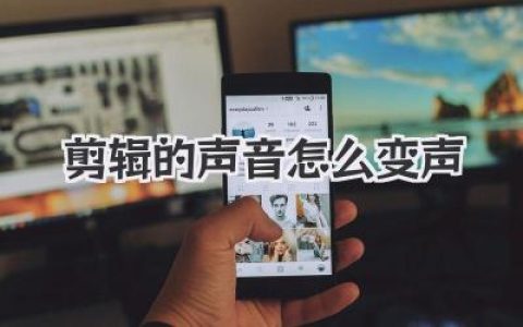 剪辑的声音怎么变声？大神级教程，从搞怪到专业一文学会！