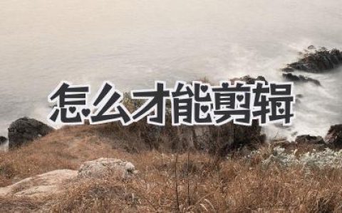 新手必看：搞懂这几点，你才明白到底怎么才能剪辑视频