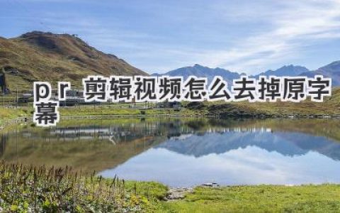 PR剪辑视频怎么去掉原字幕？三招搞定，告别水印烦恼！
