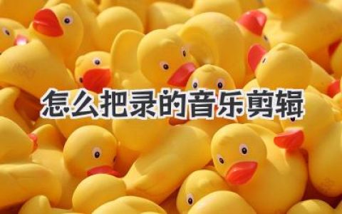 录的音乐怎么剪辑？新手保姆级教程，一学就会的核心技巧！