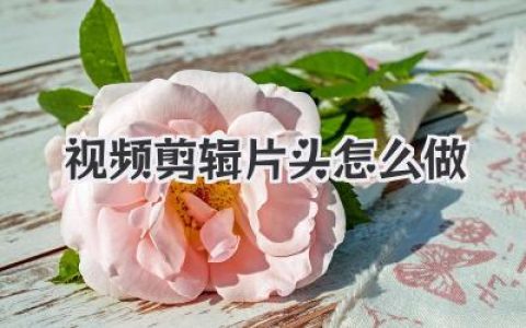 视频剪辑片头怎么做？大神级教程3秒抓住眼球！