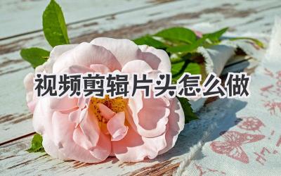 视频剪辑片头怎么做