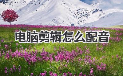 电脑剪辑怎么配音
