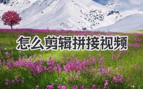 新手必看！怎么剪辑拼接视频？手把手教你从零到一