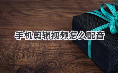 手机剪辑视频怎么配音