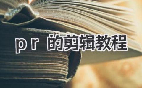 新手必看PR的剪辑教程，从小白到大神就靠这篇了！